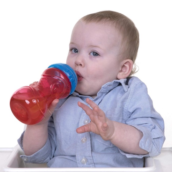 New Nuby 2-Pack No-Spill Super Spout Easy Grip Cup, 10 Ounce, 6 Months + - Picture 3 of 4